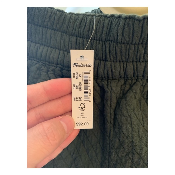 Madewell Pull-On High-Rise Tapered Pants in Diamond Jacquard (XS) NWT - Picture 3 of 4